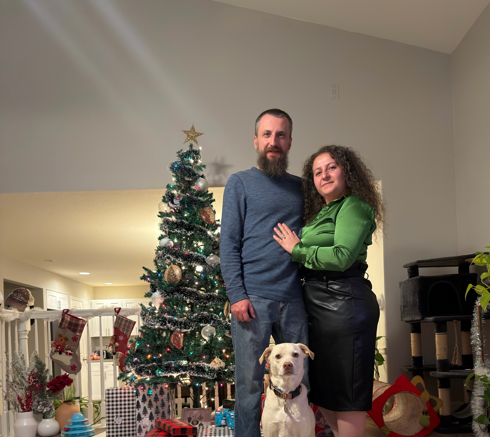 Christmas at home with our dog