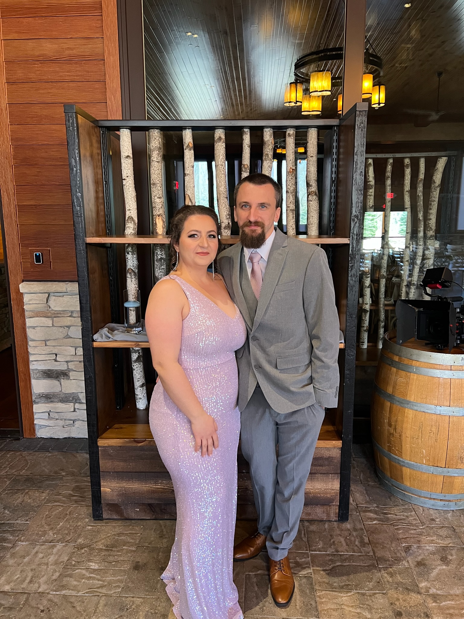 Dressed up for a friend's wedding