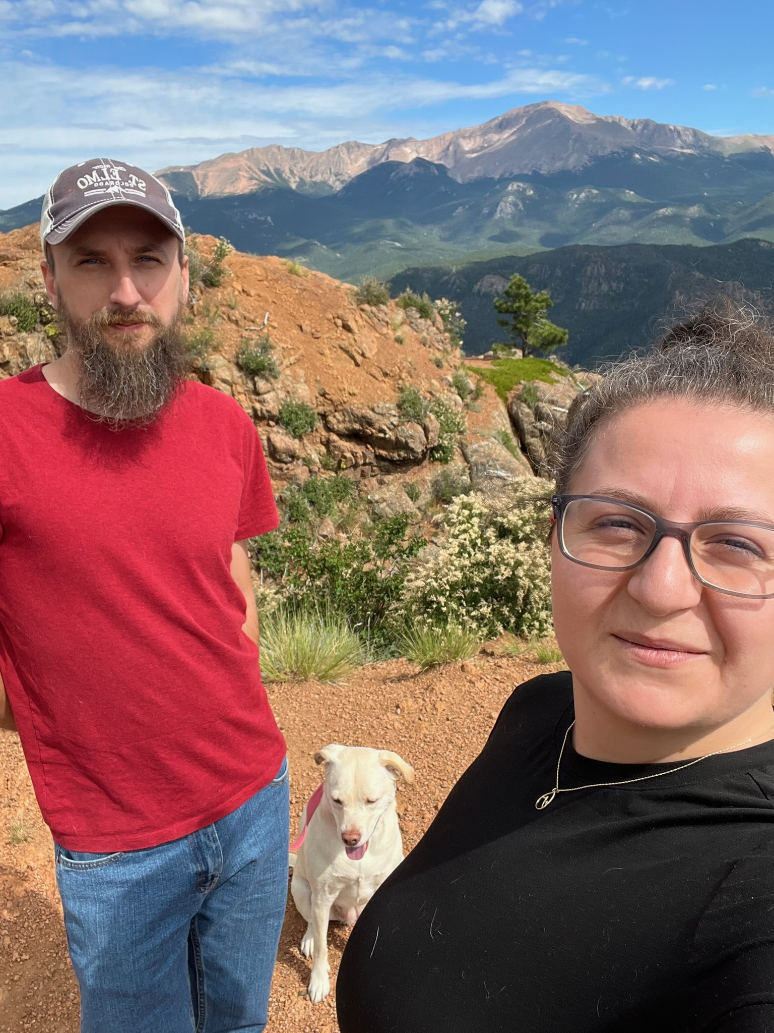 Pikes Peak overlook with our dog