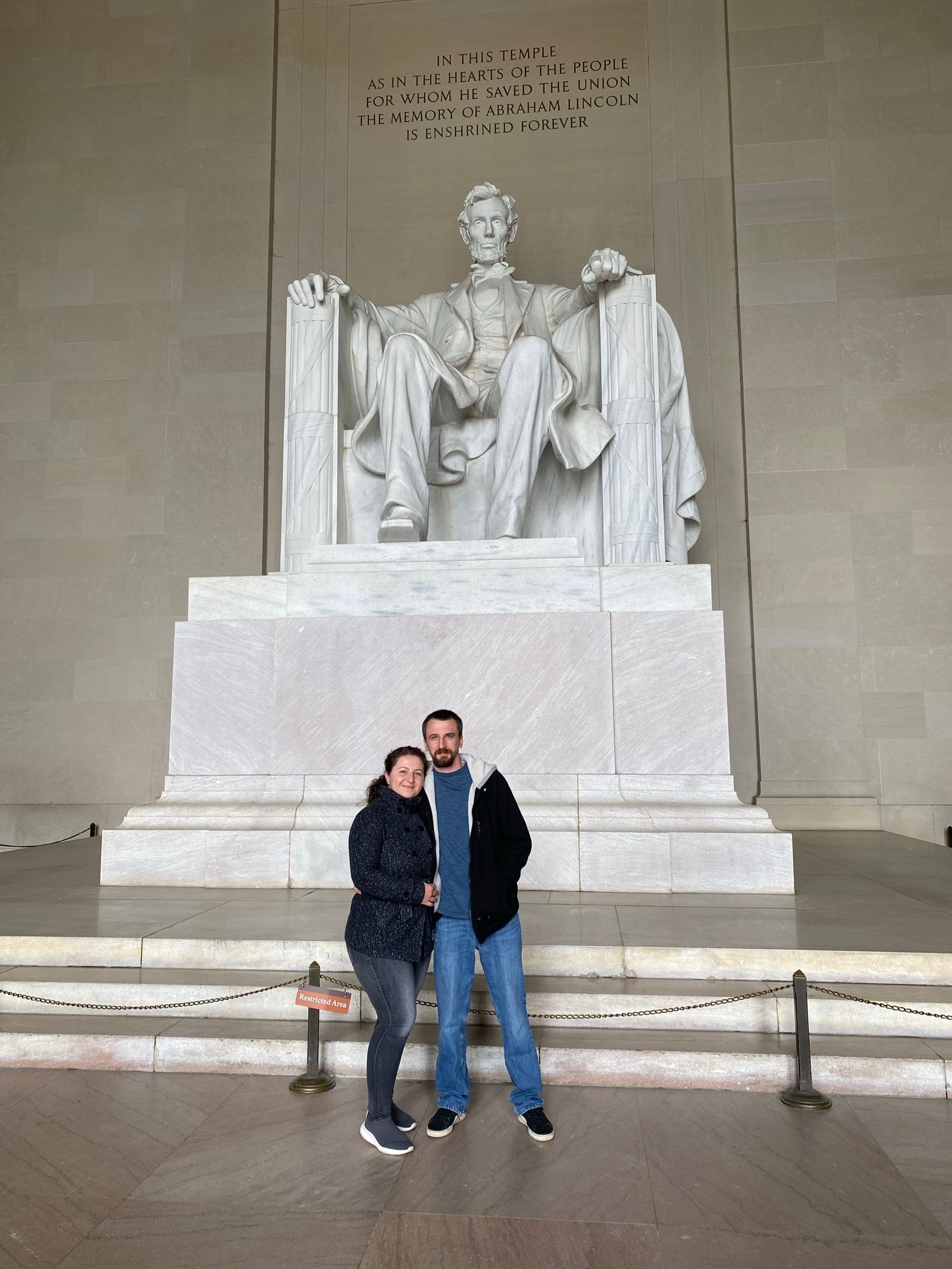 At the Lincoln Memorial in Washington, DC