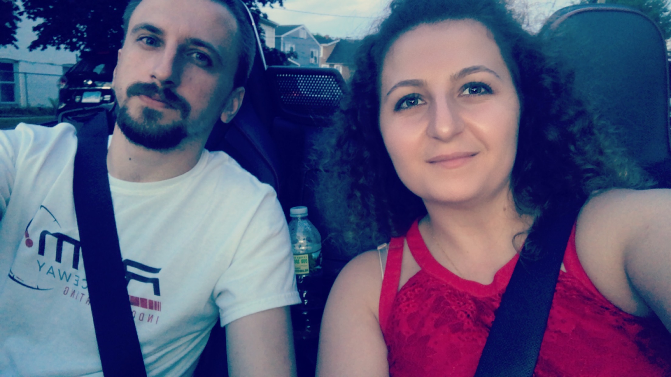 A convertible ride on a summer evening