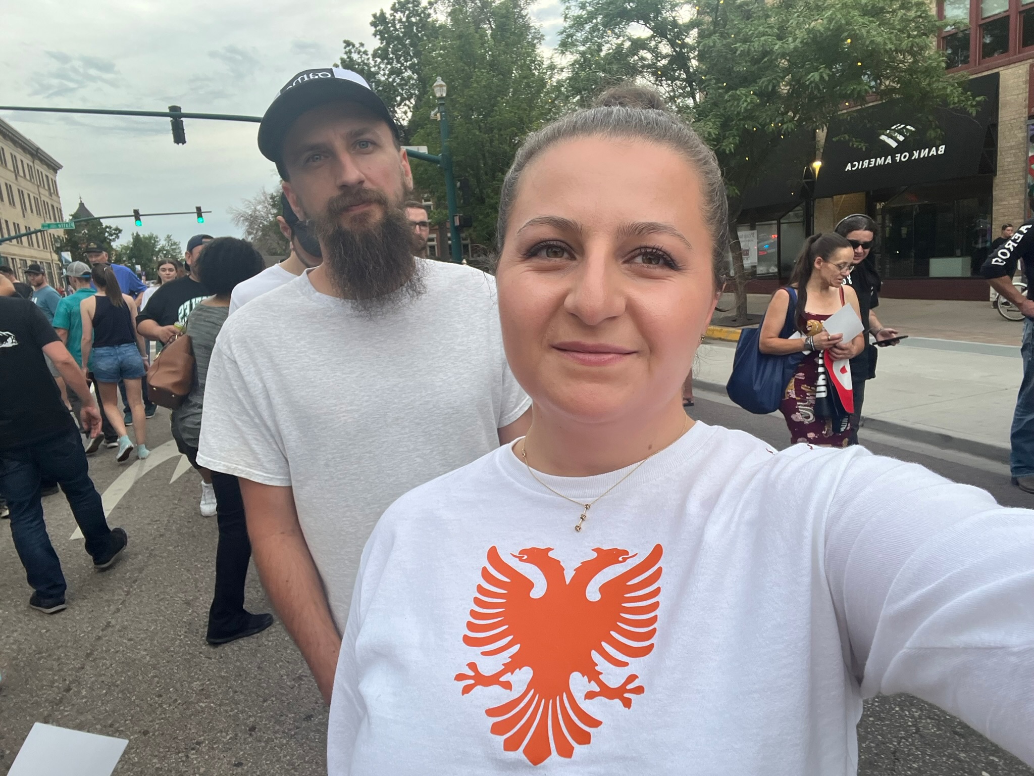 On the street together
